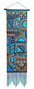 Teal and Bronze tapestry 100x180